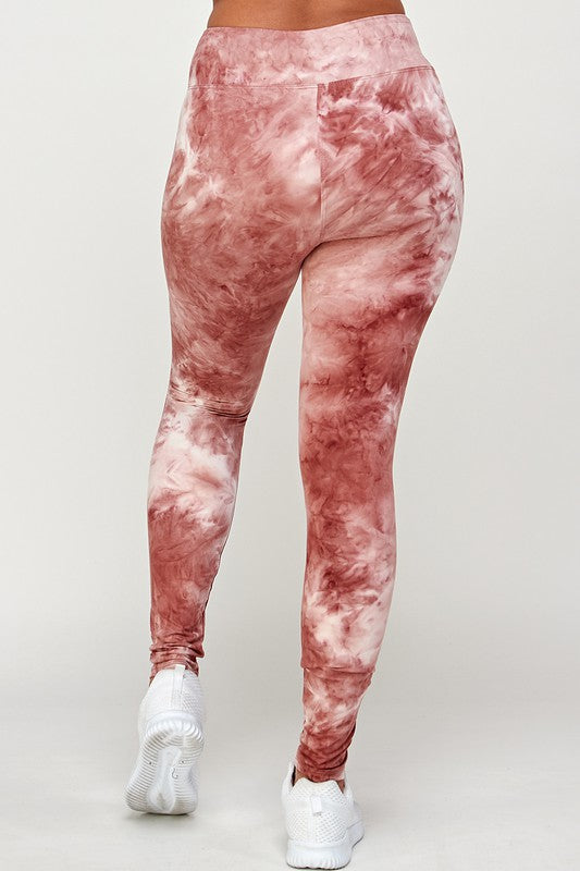 High Waist Tie Dye Brushed Leggings