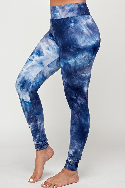 High Waist Tie Dye Brushed Leggings