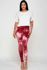 High Waist Tie Dye Brushed Leggings