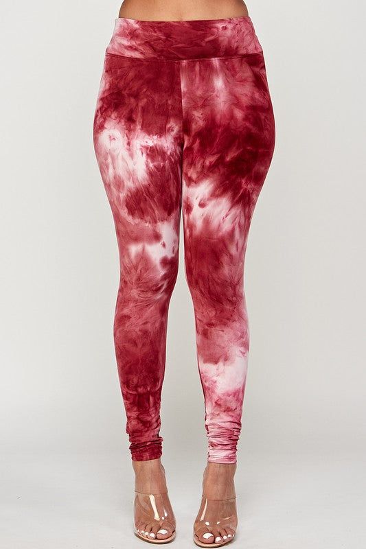 High Waist Tie Dye Brushed Leggings