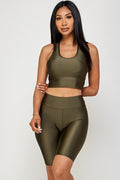 Thumbnail of SHINY ACTIVE SPORT BRA BIKER SHORT SETS