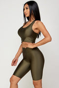 Thumbnail of SHINY ACTIVE SPORT BRA BIKER SHORT SETS