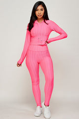 BUTT LIFTED Crop Hoodie AND  Leggings Set