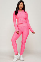 BUTT LIFTED Crop Hoodie AND  Leggings Set