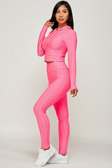 BUTT LIFTED Crop Hoodie AND  Leggings Set