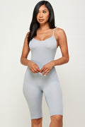Thumbnail of SOLID RIB SEAMLESS SPAGETTI STRAP ROMPER