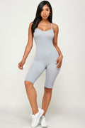 Thumbnail of SOLID RIB SEAMLESS SPAGETTI STRAP ROMPER