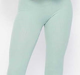 SOLID RIB SEAMLESS SPAGETTI STRAP ROMPER