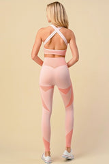 Cross Back Sports Bra Activewear pants Set