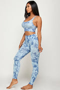 Thumbnail of TIE DYE PADDED BRA TANK TOP AND YOGA PANTS SET