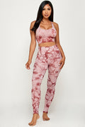 Thumbnail of TIE DYE PADDED BRA TANK TOP AND YOGA PANTS SET