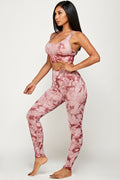 Thumbnail of TIE DYE PADDED BRA TANK TOP AND YOGA PANTS SET