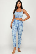 Thumbnail of TIE DYE PADDED BRA TANK TOP AND YOGA PANTS SET