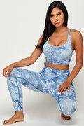 Thumbnail of TIE DYE PADDED BRA TANK TOP AND YOGA PANTS SET