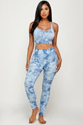 Thumbnail of TIE DYE PADDED BRA TANK TOP AND YOGA PANTS SET