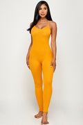 Thumbnail of SOLID NYLON RIBBED SEAMLESS SPAGETTI STRAP CATSUIT
