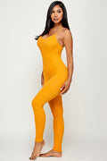 Thumbnail of SOLID NYLON RIBBED SEAMLESS SPAGETTI STRAP CATSUIT