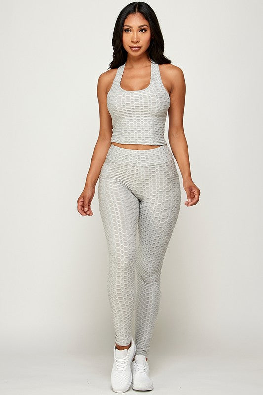 Textured BUTT LIFTED TWO PC SET