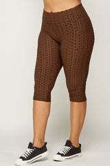 PLUS SIZE BUTT LIFT CAPRI LEGGINGS