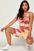 Thumbnail of TIE DYE  SPORTS BRA CROP AND BIKER SHORT SET