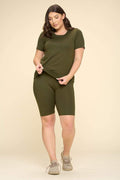 Thumbnail of PLUS SIZE TWO PIECE BIKER SHORT SETS