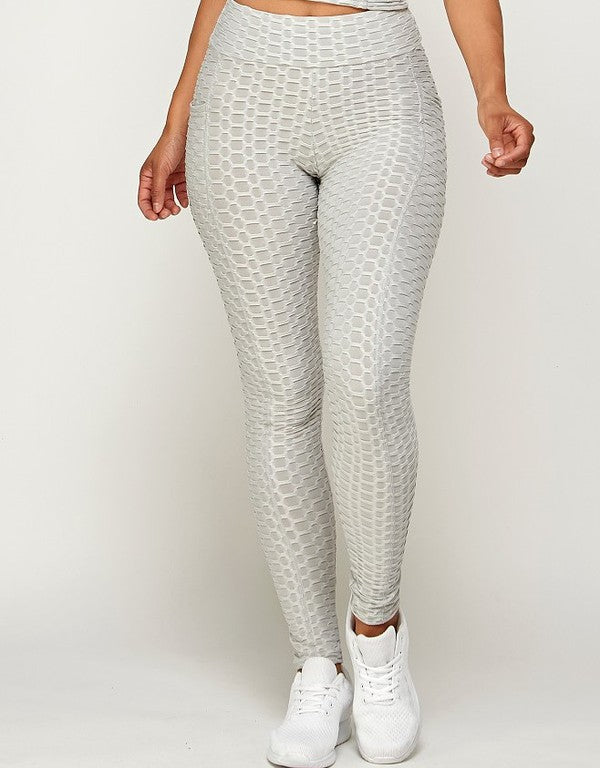 PLUS SIZE Honeycomb BUTT LIFTED LEGGINGS