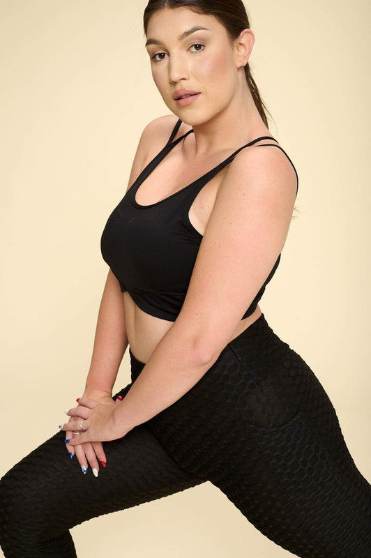 PLUS SIZE Honeycomb BUTT LIFTED LEGGINGS