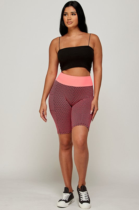 HIGH WAIST SCUNCH BUTT LIFTED TIK TOK BIKER SHORTS