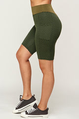 HIGH WAIST SCUNCH BUTT LIFTED TIK TOK BIKER SHORTS