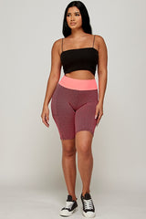 HIGH WAIST SCUNCH BUTT LIFTED TIK TOK BIKER SHORTS