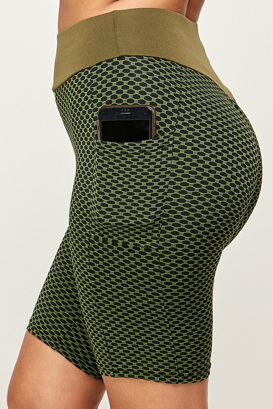 HIGH WAIST SCUNCH BUTT LIFTED TIK TOK BIKER SHORTS