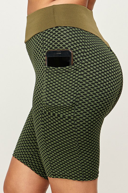 HIGH WAIST SCUNCH BUTT LIFTED TIK TOK BIKER SHORTS