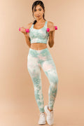 Thumbnail of TWO PIECE TIE DYE SPORTS BRA CROP AND LEGGING SET