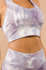 TWO PIECE TIE DYE SPORTS BRA CROP AND LEGGING SET