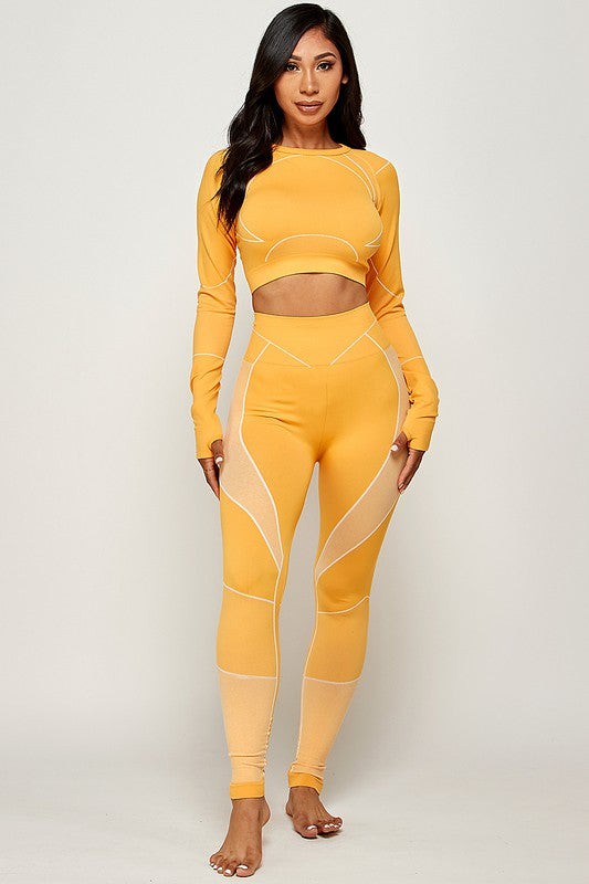 ACTIVE CROP SET AND  LEGGINGS SET