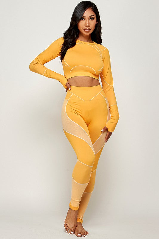 ACTIVE CROP SET AND  LEGGINGS SET