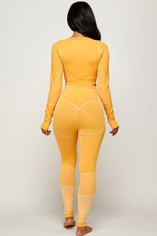 ACTIVE CROP SET AND  LEGGINGS SET