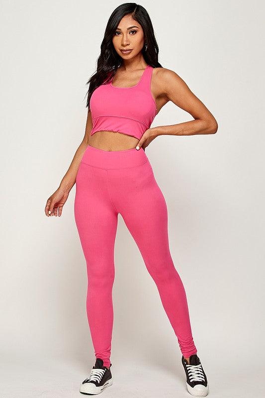 CONJUNTO DE LEGGINGS CON SUJETADOR Y ESPALDA DE NAVEGADOR