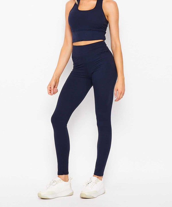 RACER BACK TIE BRA LEGGING SET