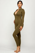 Thumbnail of ZIPPER CENTER LONG SLEEVE S SEAMLESS JUMPSUIT