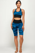 Thumbnail of POLY CAMO SEAMLESS ACTIVE BRA BIKER SHORT SET