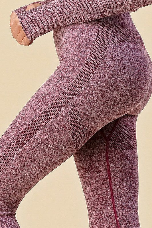 TWO TONE RAZER CUT THUMB HOLES CROP TOP SET