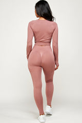 SEAMLESS ACTIVE SET CROP AND LEGGING SET