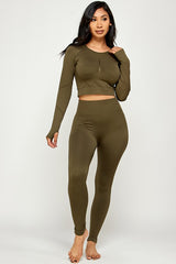 SEAMLESS ACTIVE SET CROP AND LEGGING SET