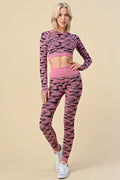 Thumbnail of CAMOUFLAGE LONG SLEEVE CROP TOP LEGGINGS SET