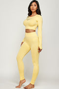 Thumbnail of SEAMLESS  THUMB HOLES CROP TOP ACTIVE SET