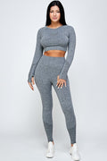 Thumbnail of SEAMLESS  THUMB HOLES CROP TOP ACTIVE SET