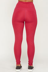 Muted Abstract Design Tech Pockets Active Leggings