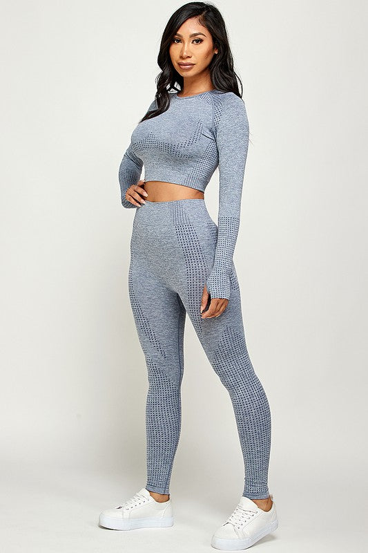 ACTIVE CROP TOP AND HIGH WAIST YOGA PANTS