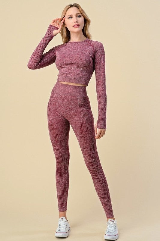 ACTIVE CROP TOP AND HIGH WAIST YOGA PANTS